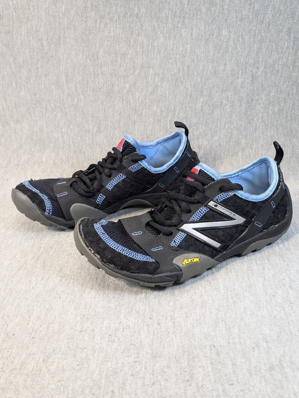 New Balance Barefoot Minimus T10 Trail Running Shoes Women's 6 Black Blue
